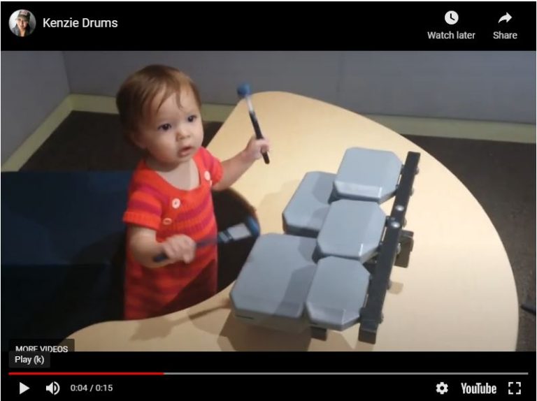 Kenzie on the Drums